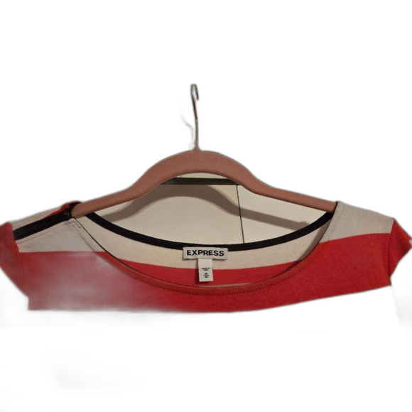 Express Red and White Striped Top - Picture 3 of 3